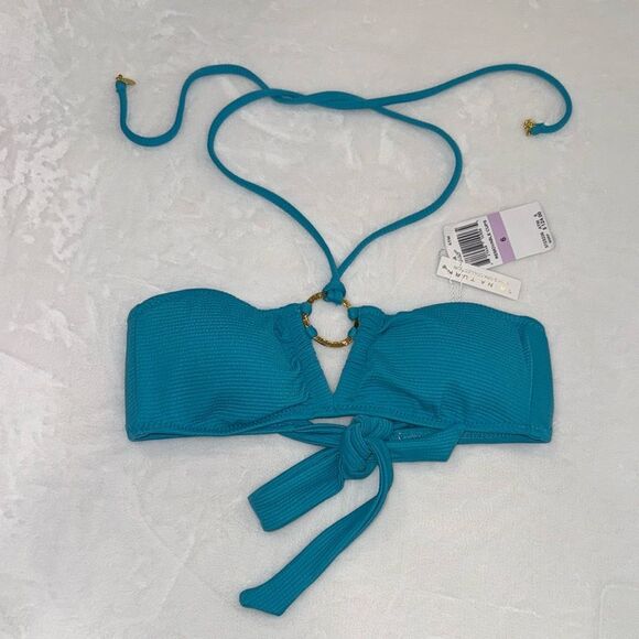 Trina Turk Ripple Rib Bandeau Top Size 6 - Picture 5 of 10